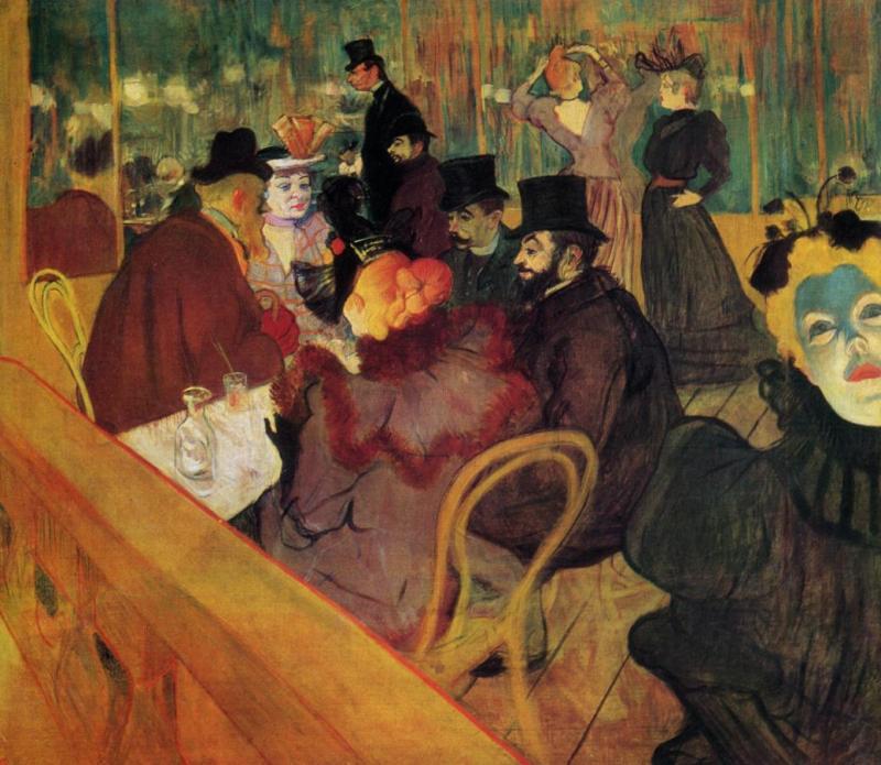 <i> At The Moulin Rouge </i> by Toulouse Lautrec